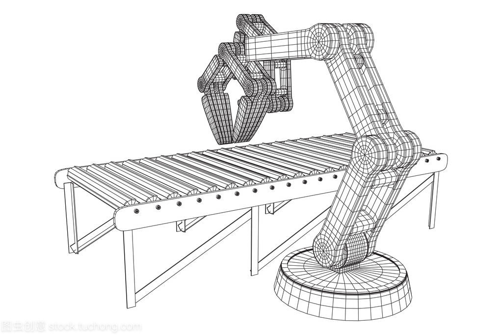 机械手和滚筒输送机矢量
